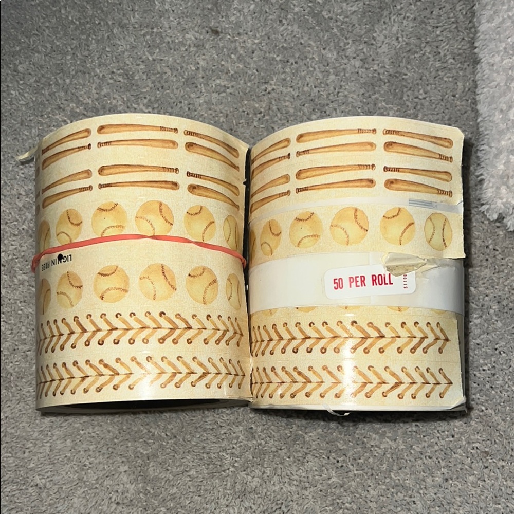 Baseball Themed Decorative Tape Rolls